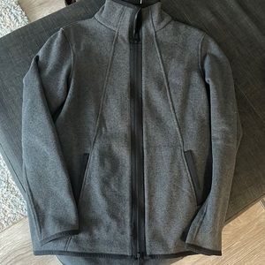 Lululemon warm French terry full zip grey size 10